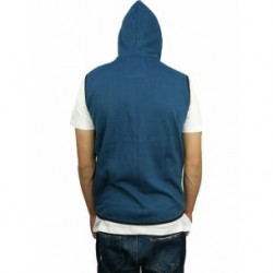 MAGNETIC NORTH MENS SLEEVELESS ZIPPER HOODIE