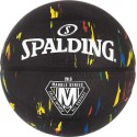 SPALDING Marble Series Black Rainbow Sz7 Rubber Ba