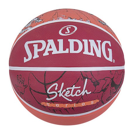 SPALDING Sketch Dribble Sz7 Rubber Basketball