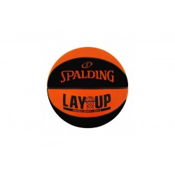 SPALDING LAY UP ORANGE BLACK SZ7 RUBBER BASKETBALL