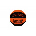 SPALDING LAY UP ORANGE BLACK SZ7 RUBBER BASKETBALL